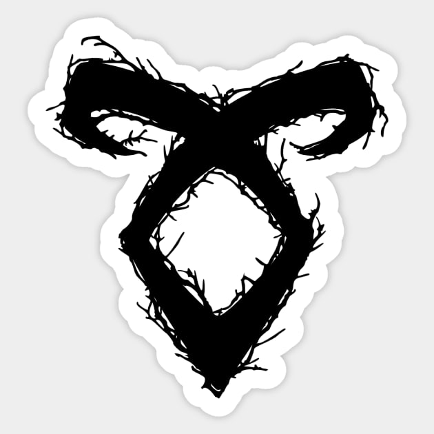 Shadowhunters rune / The mortal instruments - Angelic rune with branches (black) - Clary, Alec, Jace, Izzy, Magnus - Malec Sticker by Vane22april